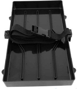 Moeller Marine Battery Tray 042234 For 27 Series Batteries; Plastic With Stainless Steel Hold Down Rod; Strap Style; For Marine Applications Moeller Marine Battery Tray 042234 For 27 Series Batteries; Plastic With Stainless Steel Hold Down Rod; Strap Style; For Marine Applications