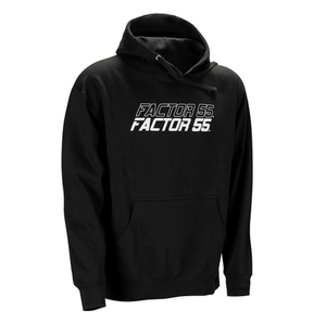 Factor 55 Sweatshirt 40860 Elevation; Men; Extra Large; Pullover; Black; 80 Percent Cotton/20 Percent Polyester; With Hood Factor 55 Sweatshirt 40860 Elevation; Men; Extra Large; Pullover; Black; 80 Percent Cotton/20 Percent Polyester; With Hood