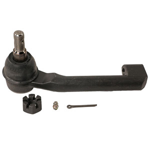 Moog Chassis Tie Rod End ES801597 OE Replacement; Bent; 1-1/2 x 14 Clockwise Thread; Black; With Mounting Hardware