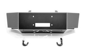 Fab Fours Winch Mount FS17-N4161-1 Fixed Front Bumper Mount; Powder Coated; Black; Steel; Without Grille Guard