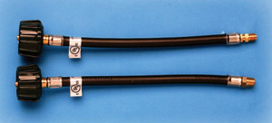 Cavagna Group Propane Hose | UL/CGA Approved 1/4" Pigtail Hose, Excess Flow Limit, Heat Sensitive Plug, 18" Length