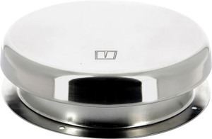 Vetus Boat Vent Cover ATHOS1 Mushroom Vent; 6 Inch Diameter; Polished High Gloss; 316 Stainless Steel; 45 Square Centimeter Free Flow Area; With Mosquito Screen And Synthetic Counter Flange; Single Vetus Boat Vent Cover ATHOS1 Mushroom Vent; 6 Inch Diameter; Polished High Gloss; 316 Stainless Steel; 45 Square Centimeter Free Flow Area; With Mosquito Screen And Synthetic Counter Flange; Single