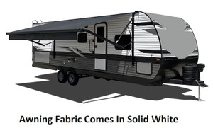 Velarium Awning Fabric VC17001000A For Patio Awnings; 17 Foot Length x 8 Foot Extension; Solid White; Vinyl; Without Weather Cover; 1 Piece Fabric