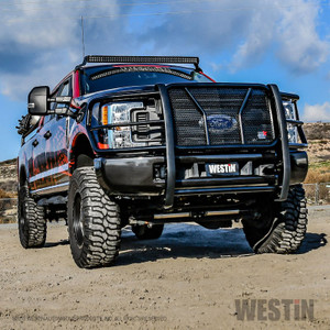 Westin Automotive Grille Guard 57-4100 HDX; 1-Piece; Polished; Stainless Steel; With Brush Guard; Without Skid Plate; With Full Punch Plate; With Mounting Kit Westin Automotive Grille Guard 57-4100 HDX; 1-Piece; Polished; Stainless Steel; With Brush Guard; Without Skid Plate; With Full Punch Plate; With Mounting Kit