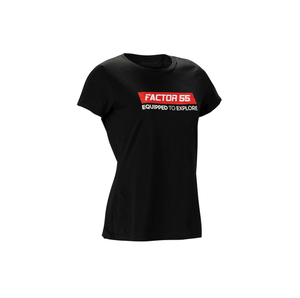 Factor 55 T Shirt 40871 F55 ORIGINAL; Womens; Large; Short Sleeve; Black; Cotton Factor 55 T Shirt 40871 F55 ORIGINAL; Womens; Large; Short Sleeve; Black; Cotton