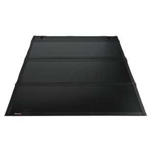 TrailFX Tonneau Cover TFX5710 TFX Premium Flush Tri-Fold; Hard Folding; 2 Folds/3 Panels; 3 Riding Positions; Lockable; Black; Aluminum; With Carpeted Under Panels