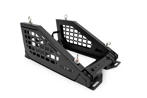 DV8 Offroad Spare Tire Carrier UNBM-01 Bed Mount; Holds Up To a 40x13.5 Inch Tire; With 3-Point Tire Strap; With Side MOLLE Panel; Powder Coated; Black; Steel DV8 Offroad Spare Tire Carrier UNBM-01 Bed Mount; Holds Up To a 40x13.5 Inch Tire; With 3-Point Tire Strap; With Side MOLLE Panel; Powder Coated; Black; Steel