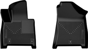 Husky Liner Floor Liner 13571 WeatherBeater; Direct Fit; Raised Ridge; Black; TPO Thermoplastic Olefin; Set Of 2
