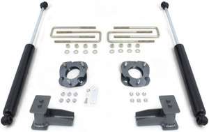 MaxTrac Lift Kit Suspension 903141 2-1/2 Inch Front Lift; 4 Inch Rear Lift; With Rear Shock Absorbers In Kit; Black Components; With Front Strut Assembly Spacers/Rear Lift Blocks/U Bolts/Installation Hardware MaxTrac Lift Kit Suspension 903141 2-1/2 Inch Front Lift; 4 Inch Rear Lift; With Rear Shock Absorbers In Kit; Black Components; With Front Strut Assembly Spacers/Rear Lift Blocks/U Bolts/Installation Hardware