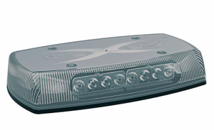 Ecco Electronic Warning Light 5590CAB Mini Bar; 4 Bolt Mount; Reflective And TIR Optic LED Module; Amber/Blue LED; Clear Lens; 18 Flash Patterns; 12 To 24 Volt DC Ecco Electronic Warning Light 5590CAB Mini Bar; 4 Bolt Mount; Reflective And TIR Optic LED Module; Amber/Blue LED; Clear Lens; 18 Flash Patterns; 12 To 24 Volt DC
