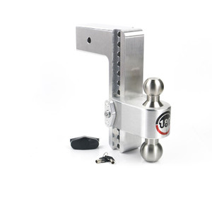 Weigh Safe Trailer Hitch Ball Mount LTB10-3 180 Degree; Fits 3 Inch Receiver; 21000 Gross Trailer Weight; Turnover; Adjustable; Non-Stowable; 10 Inch Drop/11 Inch Rise; 8000 Pound 2 Inch Ball/21000 Pound 2-5/16 Inch Ball; Stainless Steel Dual Ball Weigh Safe Trailer Hitch Ball Mount LTB10-3 180 Degree; Fits 3 Inch Receiver; 21000 Gross Trailer Weight; Turnover; Adjustable; Non-Stowable; 10 Inch Drop/11 Inch Rise; 8000 Pound 2 Inch Ball/21000 Pound 2-5/16 Inch Ball; Stainless Steel Dual Ball