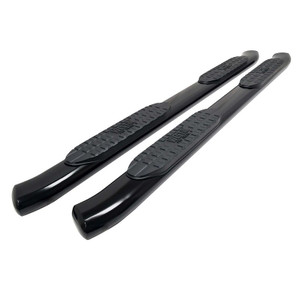 Westin Automotive Nerf Bar 21-52785 PRO TRAXX; With Step Pads; 5 Inch Oval Bent; Powder Coated; Black; Steel; With Welded End Caps; Rocker Panel Mount Westin Automotive Nerf Bar 21-52785 PRO TRAXX; With Step Pads; 5 Inch Oval Bent; Powder Coated; Black; Steel; With Welded End Caps; Rocker Panel Mount