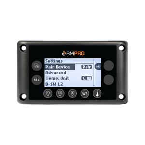 BMPRO Multi Function Display RVMD50B RVMaster; LED Display; Used To Control Lights And Water Pumps; IP40 Rating; Wall Mount; 8 To 15 Volt DC Input Voltage; -4 To 140 Degree Fahrenheit Ambient Temperature BMPRO Multi Function Display RVMD50B RVMaster; LED Display; Used To Control Lights And Water Pumps; IP40 Rating; Wall Mount; 8 To 15 Volt DC Input Voltage; -4 To 140 Degree Fahrenheit Ambient Temperature