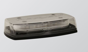 Ecco Electronic Warning Light 5550CAB Reflex; Micro Bar; 4 Bolt Mount; Dual Color; Clear Lens; 35 Flash Patterns; 12 To 24 Volt DC