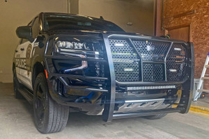 Steelcraft Grille Guard 50-0405C HD Series; 1-Piece; Black; Steel; With Brush Guard; Without Skid Plate; Without Step Plate; With Punch Plate Insert; Retains OE Tow Hooks