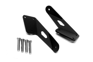 Southern Truck Light Bar Mounting Kit 55107 Hood Mount; Mounts One 20 Inch Dual Row Light Bar; Bolt On Installation; Black; Set Of 2