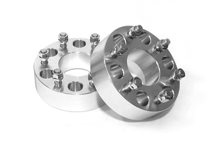 Southern Truck Wheel Spacer 95002 6 x 5.5 Inch Bolt Pattern; 2 Inch Thickness; Slide-On Mount; Silver; Aluminum; Set Of 2; With Wheel Studs And Lug Nuts