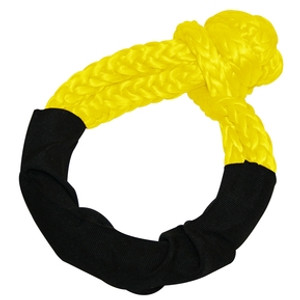 Bulldog Whes Shackle Rope 20310 3/8 Inch Diameter Rope; 5 Inch Diameter Loop; 26000 Pound Breaking Strength; With Sleeve; Yellow; High Modulus Polyethylene