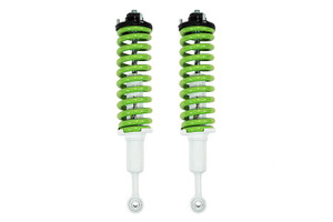Ironman 4x4 Coil Over Shock Absorber 45780FE-CCK-PB Non Adjustable Valving; 0 Inch Lift; Pigtail Spring; White Body/Green Coil Spring; Set Of 2