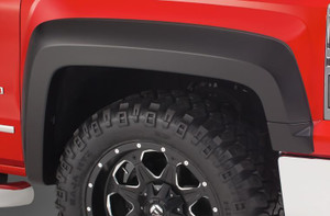 Bushwacker Fender Flare 40125-02 Extend-A-Fender; 1-3/4 Inch Tire Coverage; Matte Black; Dura-Flex 2000 ABS Smooth Plastic; 6-1/4 Inch Flare Height; Set Of 2