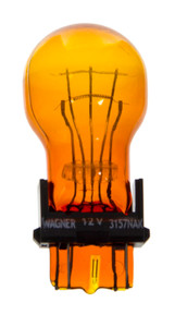 Wagner Lighting Turn Signal Light Bulb BP3157NALL Long Life; OE Replacement; 3157; Miniature Lamp; Natural Amber; Set Of 2; Blister Pack