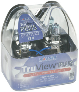 Wagner Lighting Driving/Fog Light Bulb BPH3TVX2 Driving/Fog Light Bulb; TruView PLUS; H3; Halogen; White; Set of 2