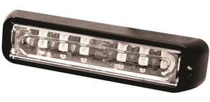 Ecco Electronic Warning Light ED3766AB Direction LED; 2 Bolt Mount; Amber/Blue LED; Clear Lens; 12 LED; 12 Flash Pattern; 12 To 24 Volt DC Ecco Electronic Warning Light ED3766AB Direction LED; 2 Bolt Mount; Amber/Blue LED; Clear Lens; 12 LED; 12 Flash Pattern; 12 To 24 Volt DC