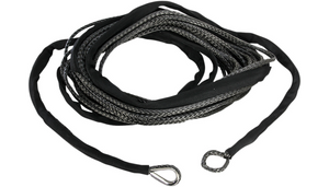 Helix Racing Winch Cable 700-5150 7800 Pound Capacity; 1/4 Inch Diameter x 50 Foot Length; Synthetic Rope; Black; Loop On Each End Helix Racing Winch Cable 700-5150 7800 Pound Capacity; 1/4 Inch Diameter x 50 Foot Length; Synthetic Rope; Black; Loop On Each End