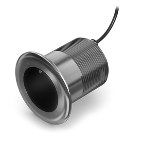 Garmin Transducer 010-02930-00 GT17M-THF; Thru-Hull Mount With 0 Degree Tilted Element; 8 Pin; 1800 Foot Saltwater/2400 Foot Freshwater Maximum Depth; 80 To 165 kHz Medium Band CHIRP Frequency; 0 To 7 Degree Deadrise Angle; 1 Kilowatt Power