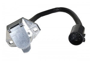 Hopkins MFG Trailer Wiring Connector 40777 Plug In Simple; Utilizes OEM 7-Way Blade Connector to 7-Way Pole; Bumper Mount Hopkins MFG Trailer Wiring Connector 40777 Plug In Simple; Utilizes OEM 7-Way Blade Connector to 7-Way Pole; Bumper Mount