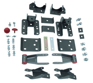 MaxTrac Leaf Spring Over Axle Conversion Kit 201540 3 To 4 Inch Drop; With Spring Hanger/Spring Plate/Axle Brackets/Installation Hardware