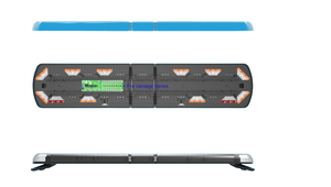 Ecco Electronic Warning Light 12-50066-ES 12 PRO VANTAGE; Full Bar; LED; Clear Lens; Black Housing