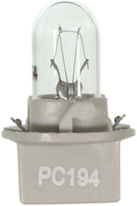 Wagner Lighting Instrument Panel Light Bulb PC194 Standard Series; OE Replacement; 194; With Printed Circuit Board Socket; Clear; Single Wagner Lighting Instrument Panel Light Bulb PC194 Standard Series; OE Replacement; 194; With Printed Circuit Board Socket; Clear; Single