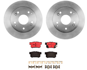 Brembo Brake Kit KT00503 Ceramic Brake Pads; 260 Millimeter Solid Gray Cast Iron One Piece Rotor; With Two 08908411C02 Rotors/Four P85020N Brake Pads/Hardware Brembo Brake Kit KT00503 Ceramic Brake Pads; 260 Millimeter Solid Gray Cast Iron One Piece Rotor; With Two 08908411C02 Rotors/Four P85020N Brake Pads/Hardware
