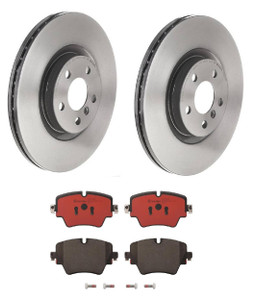 Brembo Brake Kit KT00A27 Ceramic Brake Pads; With Two 09C35111C02 Rotors And Four P06093N Brake Pads Brembo Brake Kit KT00A27 Ceramic Brake Pads; With Two 09C35111C02 Rotors And Four P06093N Brake Pads