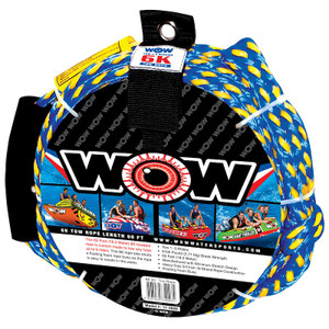 World of Watersports Towable Tube Tow Rope 11-3020 6K; 6100 Pound Breaking Strength; 60 Feet Length; Blue And Yellow