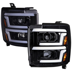 Spec-D Tuning Headlight Assembly 2LHP-SIV1525G-SQ-TM H1 Halogen High Beam/H9 Halogen Low Beam; Smoke Lens With Amber Reflector; ABS Plastic Glossy Black Housing; DOT/SAE Approved; Set Of 2 Spec-D Tuning Headlight Assembly 2LHP-SIV1525G-SQ-TM H1 Halogen High Beam/H9 Halogen Low Beam; Smoke Lens With Amber Reflector; ABS Plastic Glossy Black Housing; DOT/SAE Approved; Set Of 2
