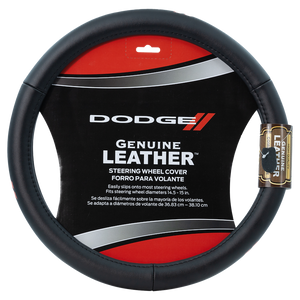 Plasticolor Steering Wheel Cover 006790R01 For 14-1/2 To 15 Inch Wheels; Dodge Logo; Black; Leather Plasticolor Steering Wheel Cover 006790R01 For 14-1/2 To 15 Inch Wheels; Dodge Logo; Black; Leather
