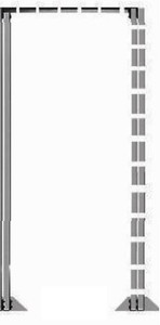 Rolacase Van Storage System Shelf Support RSEFR/HD/80/2006 Series 8; 79 Inch Height x 34 Inch Width; With Dual Post Heavy Duty Extension Frame Rolacase Van Storage System Shelf Support RSEFR/HD/80/2006 Series 8; 79 Inch Height x 34 Inch Width; With Dual Post Heavy Duty Extension Frame