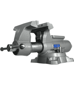 Wilton Tools JPW Industries Vise 28813 Mechanics Pro; 8-1/2 Inch Jaw Opening; 8 Inch Jaw Width; 4-1/2 Inch Throat Depth; 360 Degree Swivel Base; Built-In Anvil; Gray; Ductile Iron Body/Machined Steel Jaws