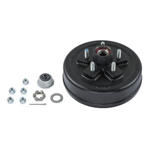 Lippert Components Trailer Brake Hub Assembly 2024013264 Hub And Drum; Fits Lippert 3500 Pound Axle; 5 x 4-1/2 Inch Diameter Bolt Pattern; Electric Brakes; 10 Inch Diameter; Cast Iron; Single; With Retail Packaging