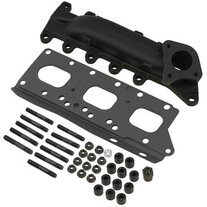 BD Diesel Exhaust Manifold 1043062 High-Silicon Ductile Cast Iron; Gaskets Included; Mounting Hardware Included; With 2 Additional Mounting Holes BD Diesel Exhaust Manifold 1043062 High-Silicon Ductile Cast Iron; Gaskets Included; Mounting Hardware Included; With 2 Additional Mounting Holes