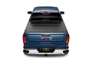 Fits 2007-2021 Toyota Tundra UnderCover Tonneau Cover SL44010 Select; Hard Folding; Low Profile; 2 Folds/3 Panels; Matte Black Powder Coated; Aluminum