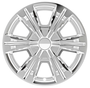 Enhance 2016-2017 GMC Terrain | 18 Inch Chrome Wheel Skin Set | Snap-On Design, ABS Plastic