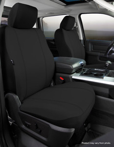 Fits 2024-2024 Toyota Tacoma Fia Seat Cover SP89-49 BLACK Seat Protector; Bucket Seat With Adjustable Headrests; Polyester; Black; Set Of 2