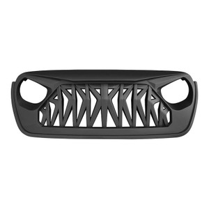 American Modified Grille AMJPCA00101 Shark; With Light Cutouts; Matte Black; ABS Plastic American Modified Grille AMJPCA00101 Shark; With Light Cutouts; Matte Black; ABS Plastic