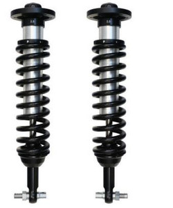 Fits 2015-2020 Ford F-150 Icon Vehicle Dynamics Coil Over Shock Absorber 91616 Non Adjustable Valving; 0 To 3 Inch Lift; Pigtail Spring; Black/Silver; Without Remote Reservoir; Set Of 2