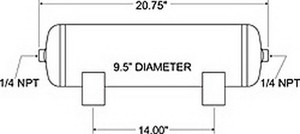 Firestone Industrial Air Tank 9191 5 Gallon Capacity; Black; Without Handle