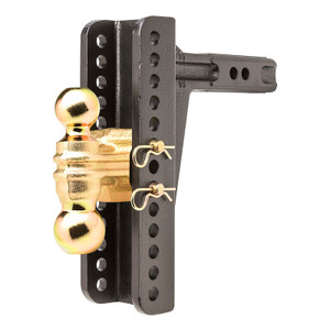 Husky Towing Trailer Hitch Ball Mount 33255 Fits 2 Inch Receiver; Channel Mount; 14000 Pound Capacity; 10-1/8 Inch Drop; Steel; Powder Coated; Black