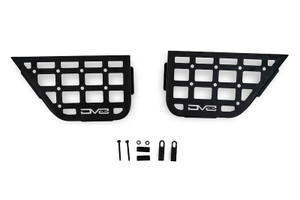 Fits 2011-2018 Jeep Wrangler JK DV8 Offroad Molle Cargo Panel MPJK-08 Slim Design; Rear Door Panel Mount; Direct Fit; Snap-In; Powder Coated; Black; Steel; Set Of 2